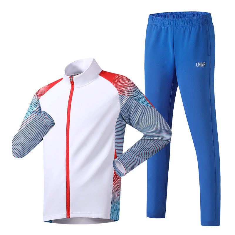 Chinese Team Sports Casual Wear Fashion Collar Jacket Team Player Coach Group Training Wear Printing - Image 1